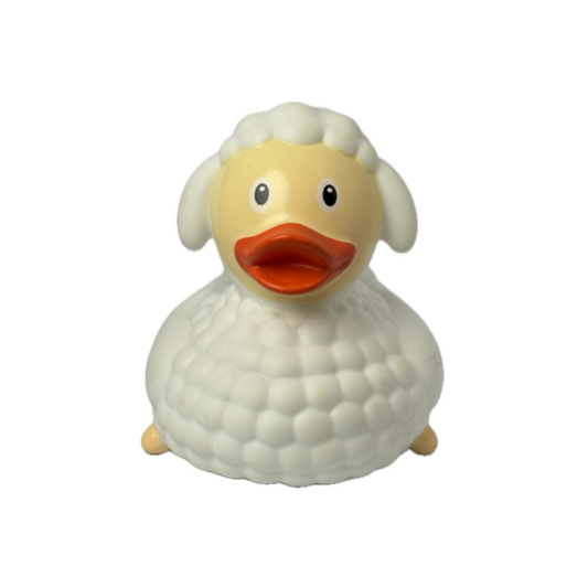 白色羊橡胶鴨（德國設計）｜SCHAF ENTE WEISS RUBBER DUCK (即將發售)