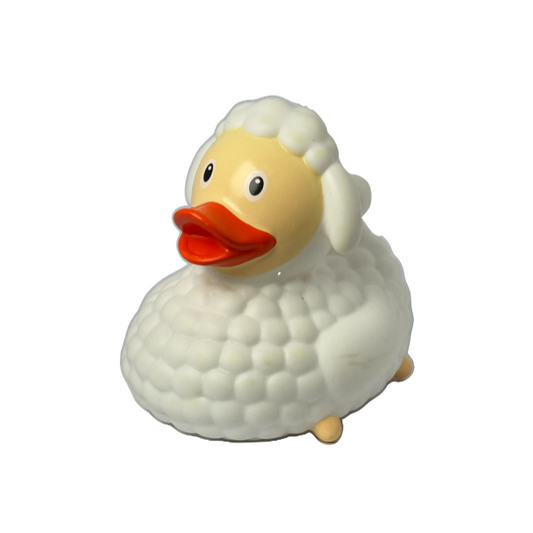 白色羊橡胶鴨（德國設計）｜SCHAF ENTE WEISS RUBBER DUCK (即將發售)