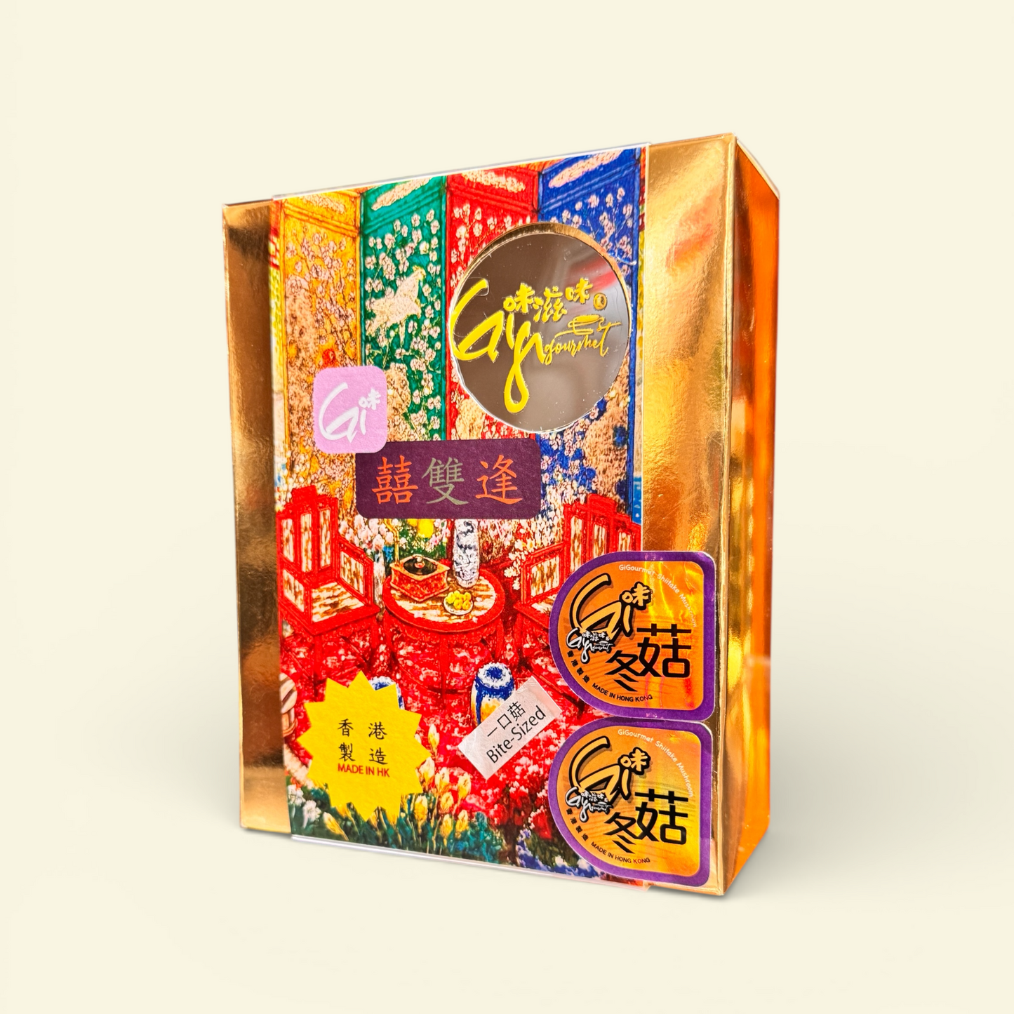 (1Bx2)《Gi味冬菇 GiGourmet Shiitake Mushroom》一口菇囍雙逢禮盒裝 Bite-sized Double Happiness Gift Box Set
