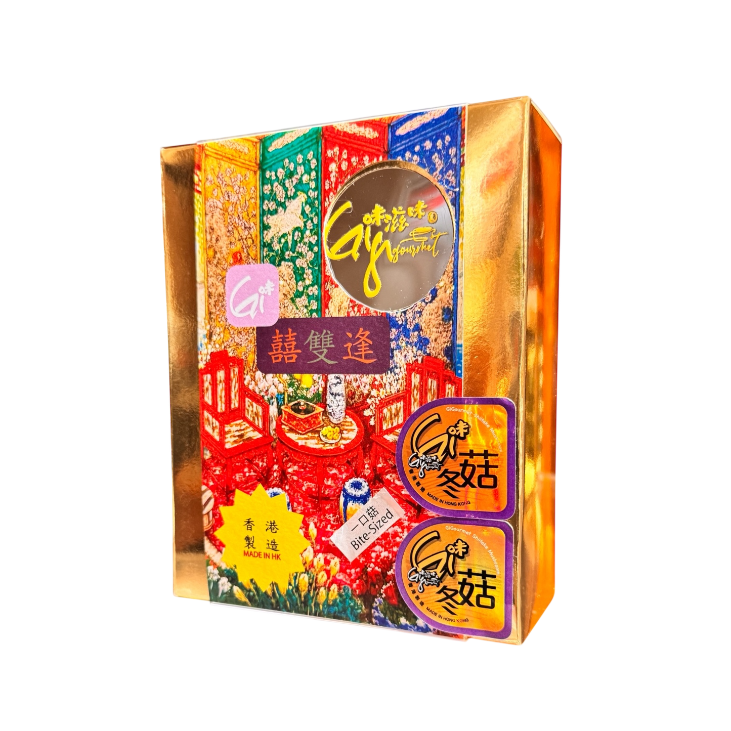 (1Bx2)《Gi味冬菇 GiGourmet Shiitake Mushroom》一口菇囍雙逢禮盒裝 Bite-sized Double Happiness Gift Box Set